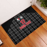 Custom Malta Football Jersey Go Champions Rubber Doormat Black Style