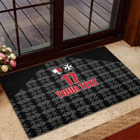 Custom Malta Football Jersey Go Champions Rubber Doormat Black Style