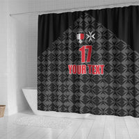 Custom Malta Football Jersey Go Champions Shower Curtain Black Style