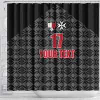 Custom Malta Football Jersey Go Champions Shower Curtain Black Style