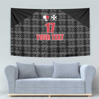 Custom Malta Football Jersey Go Champions Tapestry Black Style