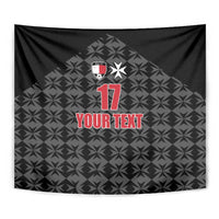 Custom Malta Football Jersey Go Champions Tapestry Black Style