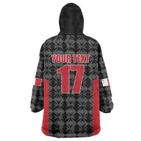Custom Malta Football Jersey Go Champions Wearable Blanket Hoodie Black Style