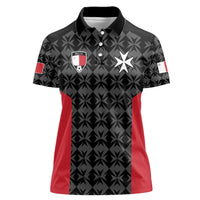 Custom Malta Football Jersey Go Champions Women Polo Shirt Black Style