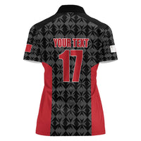 Custom Malta Football Jersey Go Champions Women Polo Shirt Black Style