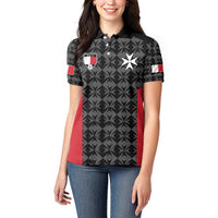 Custom Malta Football Jersey Go Champions Women Polo Shirt Black Style