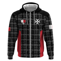 Custom Malta Football Jersey Go Champions Zip Hoodie Black Style