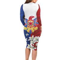 Philippine Eagle Week Family Matching Long Sleeve Bodycon Dress and Hawaiian Shirt Filipino Patern