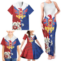 Philippine Eagle Week Family Matching Tank Maxi Dress and Hawaiian Shirt Filipino Patern