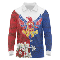 Philippine Eagle Week Long Sleeve Polo Shirt Filipino Patern