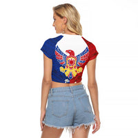 Philippine Eagle Week Raglan Cropped T Shirt Filipino Patern