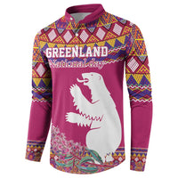 Greenland National Day Button Sweatshirt Inuit Kalaallisuut style