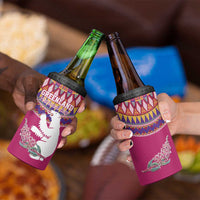 Greenland National Day 4 in 1 Can Cooler Tumbler Inuit Kalaallisuut style