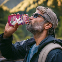 Greenland National Day 4 in 1 Can Cooler Tumbler Inuit Kalaallisuut style