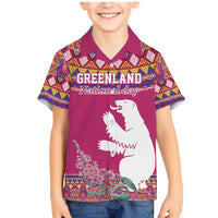 Greenland National Day Family Matching Mermaid Dress and Hawaiian Shirt Inuit Kalaallisuut style