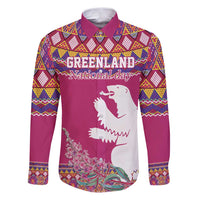 Greenland National Day Family Matching Puletasi and Hawaiian Shirt Inuit Kalaallisuut style