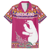 Greenland National Day Family Matching Summer Maxi Dress and Hawaiian Shirt Inuit Kalaallisuut style