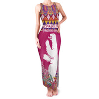 Greenland National Day Family Matching Tank Maxi Dress and Hawaiian Shirt Inuit Kalaallisuut style