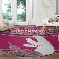 Greenland National Day Round Carpet Inuit Kalaallisuut style