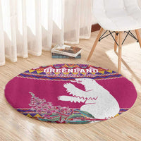 Greenland National Day Round Carpet Inuit Kalaallisuut style