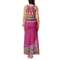 Greenland National Day Tank Maxi Dress Inuit Kalaallisuut style