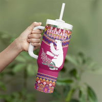 Greenland National Day Tumbler With Handle Inuit Kalaallisuut style