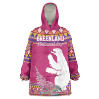 Greenland National Day Wearable Blanket Hoodie Inuit Kalaallisuut style