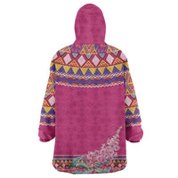 Greenland National Day Wearable Blanket Hoodie Inuit Kalaallisuut style