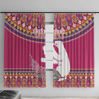 Greenland National Day Window Curtain Inuit Kalaallisuut style