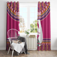 Greenland National Day Window Curtain Inuit Kalaallisuut style