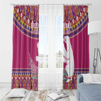 Greenland National Day Window Curtain Inuit Kalaallisuut style