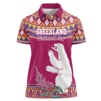 Greenland National Day Women Polo Shirt Inuit Kalaallisuut style
