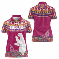 Greenland National Day Women Polo Shirt Inuit Kalaallisuut style