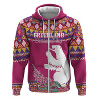 Greenland National Day Zip Hoodie Inuit Kalaallisuut style
