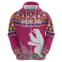 Greenland National Day Zip Hoodie Inuit Kalaallisuut style