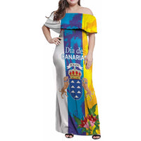 Canary Islands Dia de Canarias Family Matching Off Shoulder Maxi Dress and Hawaiian Shirt 42th Anniversary