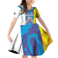 Canary Islands Dia de Canarias Family Matching Off Shoulder Short Dress and Hawaiian Shirt 42th Anniversary