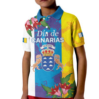 Canary Islands Dia de Canarias Kid Polo Shirt 42th Anniversary