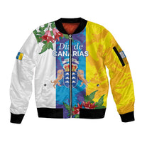 Canary Islands Dia de Canarias Sleeve Zip Bomber Jacket 42th Anniversary