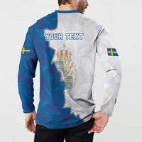 Personalized Kingdom of Sweden Coat of arms Button Sweatshirt