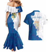 Personalized Kingdom of Sweden Coat of arms Couples Matching Mermaid Dress and Hawaiian Shirt