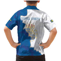 Personalized Kingdom of Sweden Coat of arms Family Matching Mermaid Dress and Hawaiian Shirt