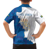 Personalized Kingdom of Sweden Coat of arms Family Matching Short Sleeve Bodycon Dress and Hawaiian Shirt