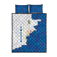 Personalized Kingdom of Sweden Coat of arms Quilt Bed Set