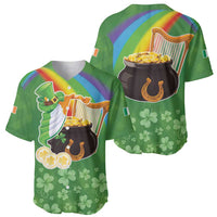 Celtic Harp Shamrock Republic of Ireland Baseball Jersey