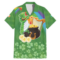 Celtic Harp Shamrock Republic of Ireland Family Matching Mermaid Dress and Hawaiian Shirt