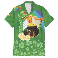 Celtic Harp Shamrock Republic of Ireland Family Matching Summer Maxi Dress and Hawaiian Shirt