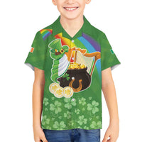 Celtic Harp Shamrock Republic of Ireland Family Matching Tank Maxi Dress and Hawaiian Shirt