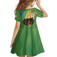 Celtic Harp Shamrock Republic of Ireland Kid Short Sleeve Dress