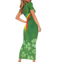 Celtic Harp Shamrock Republic of Ireland Short Sleeve Bodycon Dress